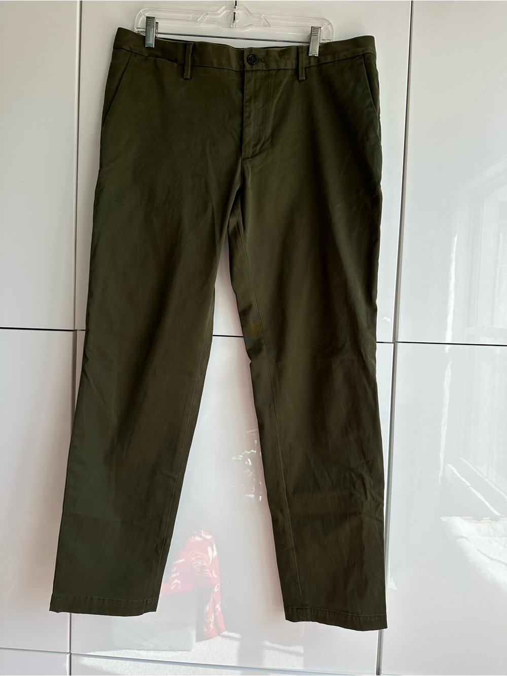 Banana Republic Rapid Movement Chino 35x32 Green Slim Fit